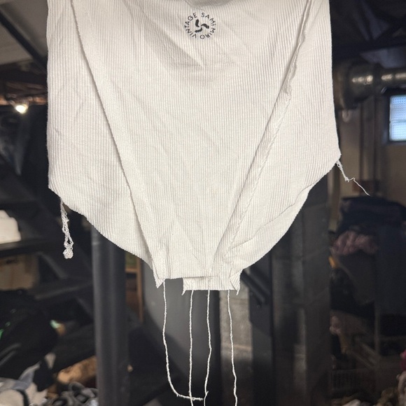 SAMI MIRO VINTAGE White Ribbed Top - Picture 6 of 7